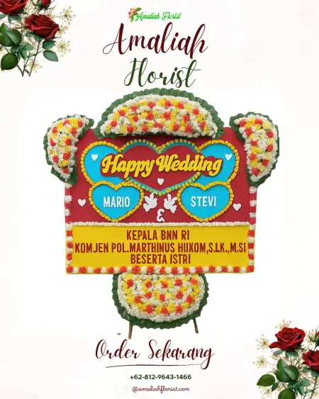 Papan Bunga Pernikahan Pagung